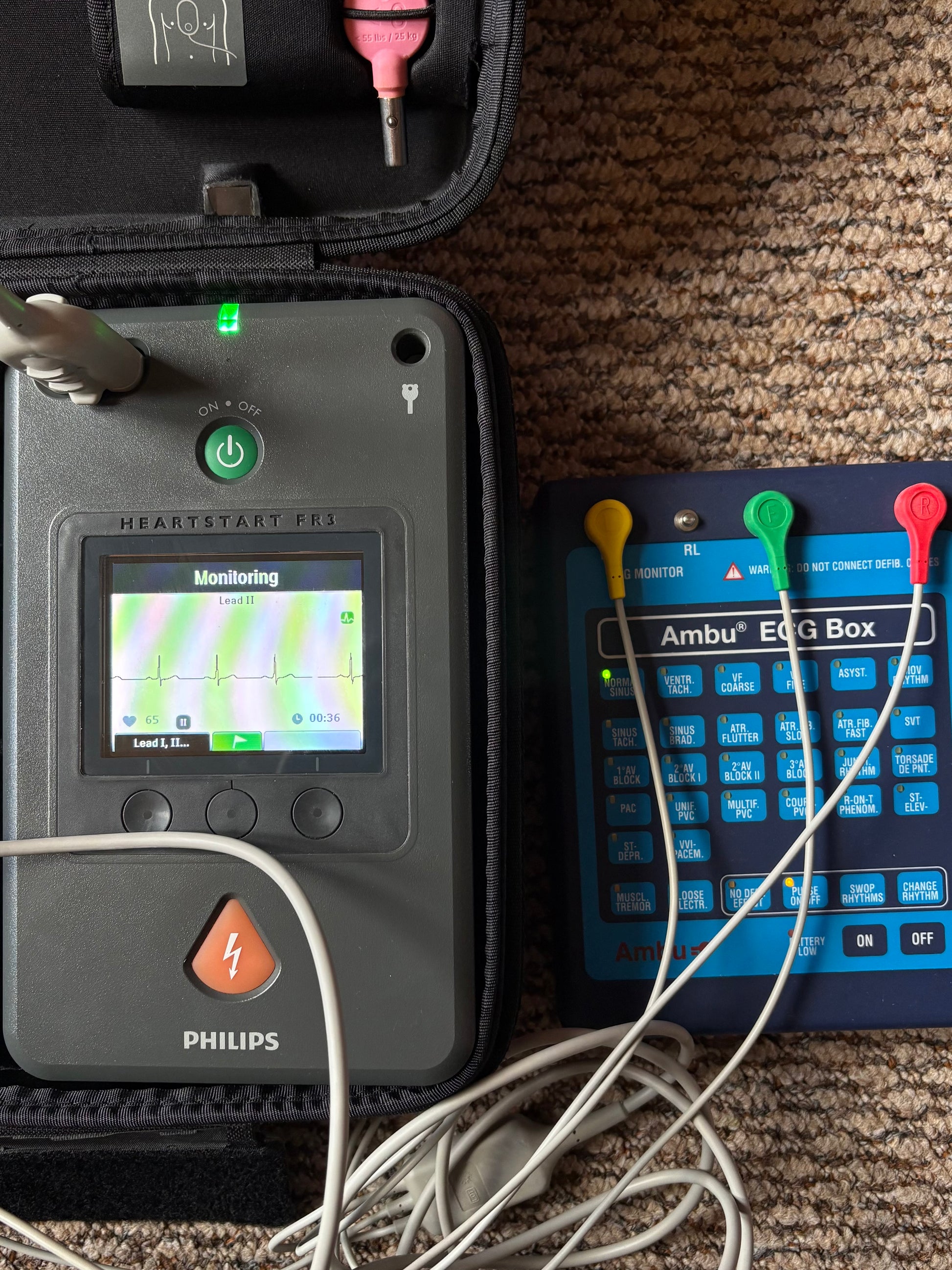 Philips HeartStart FR3 AED 3-lead ECG cable